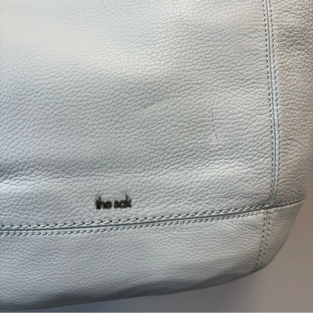 NWT The Sak Sequoia Leather hobo bag Purse (Flaw) Light Blue